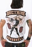 Doctrine Apparel Bombshell Shirt Dominatrix Grenades Embroidered Studded Shirt Medium - XXL