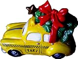 Chuck Fischer Collection Christmas in New York 6 Taxi with tree ceramic figurine