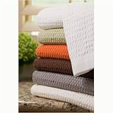 Modern Design Waffle Weave Bath Sheet - White