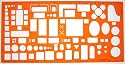 Metric 1:50 Scale Architect Design Drawing Template Stencil - Furniture Layout Symbols for House Interior Planning Trace Gabarit de Dessin