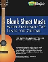 Blank Sheet Music with Staff and Tab Lines for Guitar: 100 Blank Manuscript Pages with Staff and Tab Lines Blank Sheet Music with Staff and Tab Lines for Guitar: 100 Blank Manuscript Pages with Staff and Tab Lines