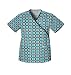 Cherokee Uniforms Poly/Cotton Mock Wrap Assorted Print Medical Scrub Tops