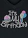 Women's It's My Birthday Rhinestone Bling T-Shirts Black