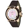 Glam Rock Women's GR11409 Palm Beach Collection Rose Gold-Tone Stainless Steel and Black Leather Watch