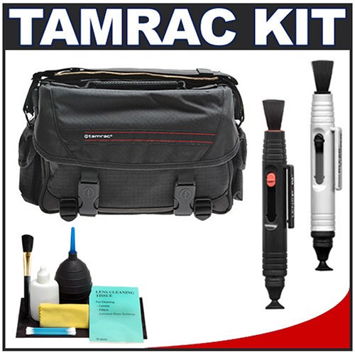 Tamrac 608 Pro System 8 Camera Bag (Black) + Accessory Kit for Canon Rebel XSi, XS, XTi, 40D, Nikon D40, D60, D80, D200, D300, D700, Olympus Evolt E-410, E-420, E-510, E-520, and Sony Alpha A200, A300, A350, A700 Digital SLR Cameras