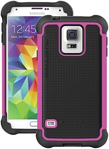 Ballistic Samsung Galaxy S5 Mini Tough Jacket Case - Retail Packaging - Black/Pink