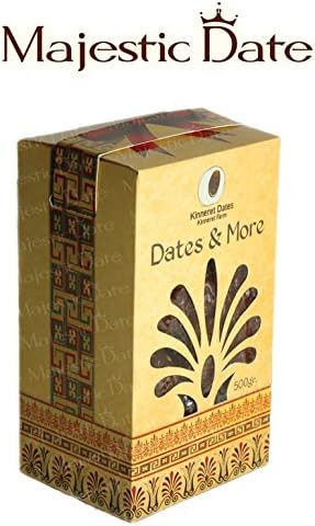 Majestic Date Gift Pack -One 500gr 17.6oz Decorative Package of 100% Fresh Delicious Amri Dates - Great For Stuffing With Jams, Fillings and Nuts - Also Wonderful For Cooking &amp; Baking - Vegan Kosher