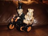 Yankee Candle Boney Bunch Motorcycle Couple Tea Light Holder