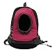 Petroad Pet Carrier Pet Travel Backpack for Dogs and Cats- Easy-Fit Adjustable Dog Cat Mesh Carrier- Comfortable-Environmental Friendly-Color (Rose Red)