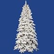 4.5' Pre-Lit Flocked Olympia Fir Artificial Christmas Tree - Clear Dura Lights