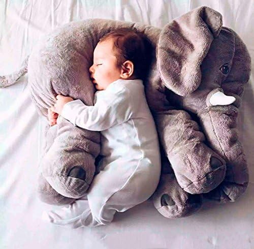 MOFANG FAMILY Stuffed Elephant Plush Baby Pillows Grey