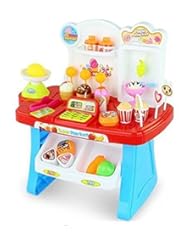 Toy: Miniature Pretend Play Ice Cream Sets Supermarket Cash Register Toys for Children (Blue) by Completestore - Completestore