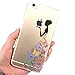 iPhone 6 Case, iPhone 6s Case,JAHOLAN TPU Silicone Gel Soft Clear Case Cover for Iphone 6 6S - Black Colorful Apple Butterfly Girl