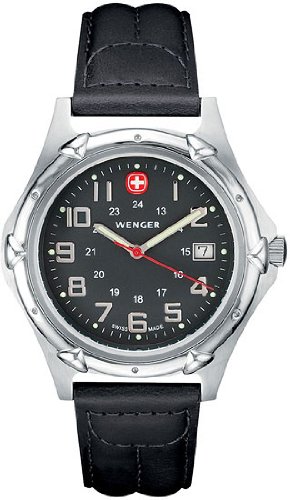 Wenger Standard Issue XL Watch, Charcoal Dial w/ Black Strap - 73115