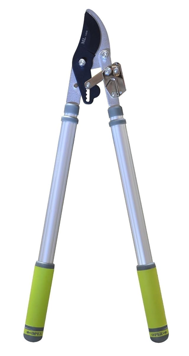 MLTOOLS Easy Cut Ratcheting Extendable bypass Lopper up to 391/2 inch Long Ratchet Lopper L8230