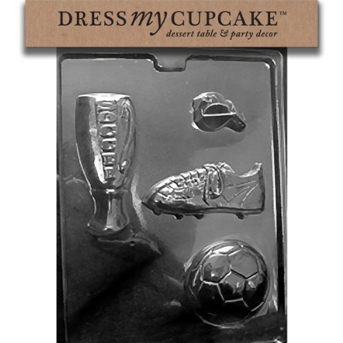 Dress My Cupcake DMCS100 Chocolate Candy Mold, Soccer Kit for Specialty Box