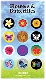 ThinDot Home Button Decals for iPhone, iPad and iPod Touch "Flowers and Butterflies"
