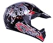 Black Red Skull Motocross ATV Open Face Helmet DOT (Large)