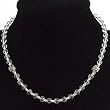 Handmade Faceted Sparkling Glass & Silver Necklace