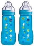 Produkt-Bild: MAM 950500 - Baby Bottle 330 ml, Doppelpack, f&uuml;r Jungen