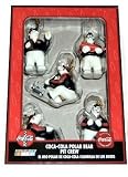 Set of 5 Coca-Cola Polar Bear NASCAR Pit Crew Licensed Product Collectable Christmas Ornaments