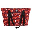 Virginia Tech Tote Bag Deluxe Hokies with COTTON FABRIC Surface and WATERPROOF LINING
