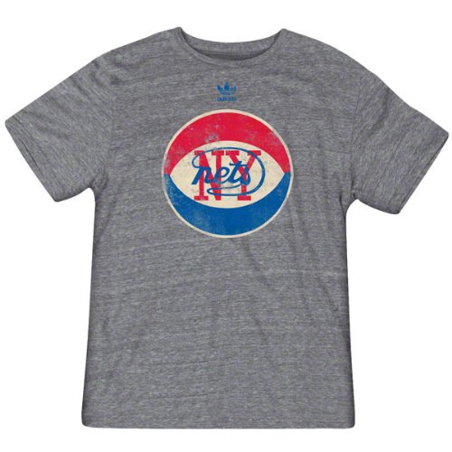 New York Nets adidas ABA Hardwood Classics Nights Retro Logo Tri-Blend T-Shirt