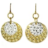 Gold Plated and Silver Colored Circle Earrings