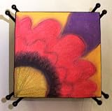 Review Double Creek Pottery  / Handcrafted coasters by Double Creek Pottery, black flower
