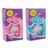 Diva Cup #1 Pre Childbirth Reusable Menstrual Cup with Diva Cup #2 Post Childbirth Reusable Menstrual Cup Latex/BPA Free