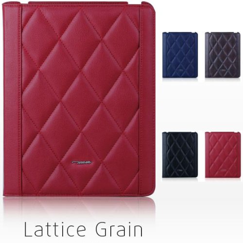 i-BLASON Red Luxury Soft Leather Adjustable Ulta slim Portfolio for Apple iPad 2 Wifi / 3G Model 16GB, 32GB, 64GB iPad2 Leather Case On Sale