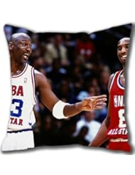 NBA Los Angeles Lakers Kobe Bryant Basketball Michael Jordan Sport Custom Cotton Pillowcase, Square Pillowcase with Invisible Zipper Designed by Micase