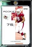 2007 Playoff NFL Playoffs Football # 135 Levi Brown - Arizona Cardinals (RC) Rookie Card - Premium Trading Card in Protective Display Case