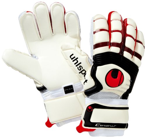 uhlsport Torwarthandschuh Cerberus Supersoft Bionik, weiss/rot/silber, 8,5, 100032701 Preisvergleich