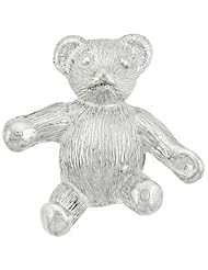 Sterling Silver Teddy Bear Brooch Pin, 1 1/2 inch wide