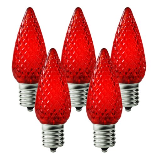 C9 Red Faceted LED Replacement Bulbs- 25 bulbs box C9 Red Faceted LED Replacement Bulbs- 25 bulbs box