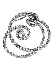 14K White Gold 0.85cttw Round Diamond Pendant
