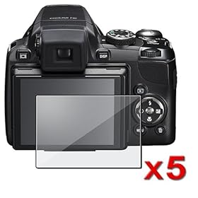 eForCity 5 Pack Crystal Clear Screen shield protector For Nikon P90 / P100