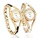 ThaiTime 2pcs New Pretty Woman Girls Elegant Quartz Wrist Watch