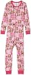 Gerber Pink Monkey Cotton PJs Unionsuit, Mid Pink, 12 Months