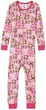 Gerber Pink Monkey Cotton PJs Unionsuit, Mid Pink