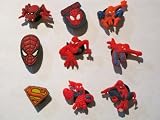Spider Man Shoe Charms 9 pc Set - Jibbitz Croc Style