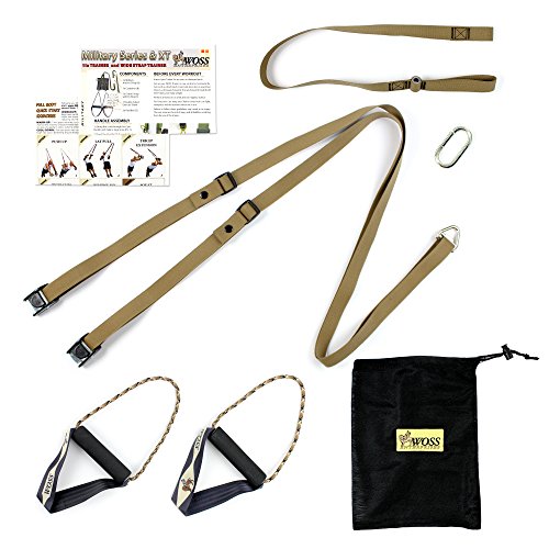 WOSS Military Strap Trainer, Brown, with Built-In Door Anchor, Made in USA Suspension System WOSS Military Strap Trainer, Brown, with Built-In Door Anchor, Made in USA Suspension System