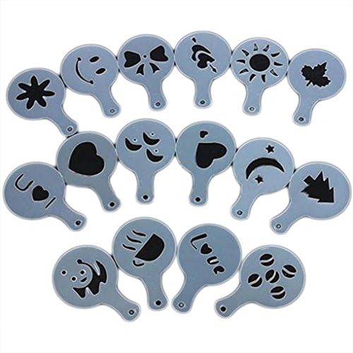 RICHY GLORY- 116Pcs/set Fashion Cappuccino Coffee Barista Stencils