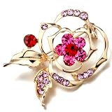 Golden October Birthstone Flower Brooches And Pins Swarovski