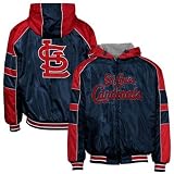 St Louis Cardinals Navy Blue Reversible Full Zip Hoody Jacket