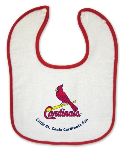St Louis Cardinals Button Baby Bib