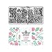 PUEEN Nail Art Stamping Plate - Secret Garden 02 - Theme Park Collection 125x65mm Unique Nailart Polish Stamping Manicure Image Plates Accessories Kit - BH000858