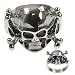 316L CASTING STAINLESS STEEL SKULL AND CROSS BONES RING WIDTH: 22mm