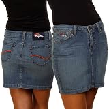 NFL Denver Broncos Ladies Premium Blitz Jean Skirt (10)